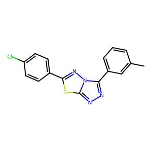 6-(4-Chlorophenyl)-3-(3-methylphenyl)-[1,2,4]triazolo[3,4-b][1,3,4]thiadiazole structure