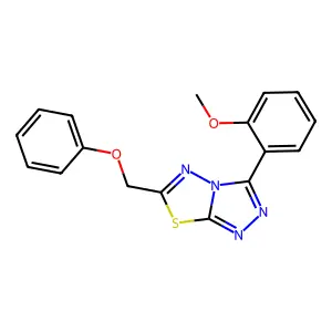 3-(2-Methoxyphenyl)-6-(phenoxymethyl)-[1,2,4]triazolo[3,4-b][1,3,4]thiadiazole structure