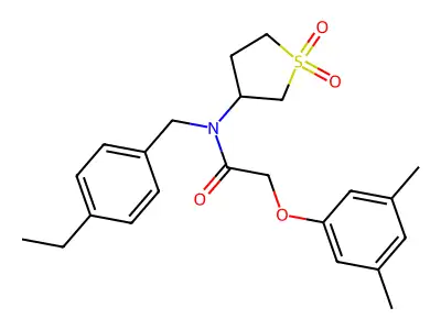2-(3,5-dimethylphenoxy)-N-(1,1-dioxidotetrahydrothiophen-3-yl)-N-(4-ethylbenzyl)acetamide structure