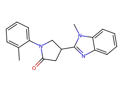 4-(1-methyl-1H-benzimidazol-2-yl)-1-(2-methylphenyl)pyrrolidin-2-one structure