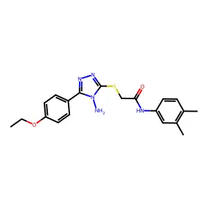 2-{[4-amino-5-(4-ethoxyphenyl)-4H-1,2,4-triazol-3-yl]sulfanyl}-N-(3,4-dimethylphenyl)acetamide structure