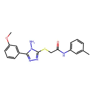 2-{[4-amino-5-(3-methoxyphenyl)-4H-1,2,4-triazol-3-yl]sulfanyl}-N-(3-methylphenyl)acetamide structure