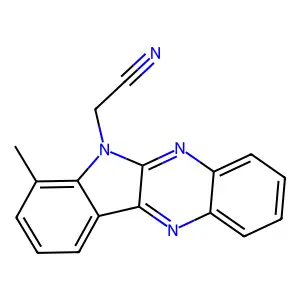 2-(7-Methylindolo[3,2-b]quinoxalin-6-yl)acetonitrile structure