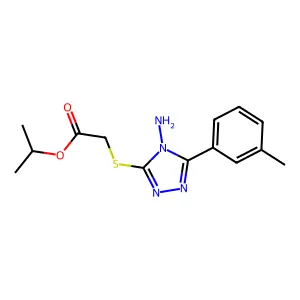 Methylethyl 2-[4-amino-5-(3-methylphenyl)-1,2,4-triazol-3-ylthio]acetate structure