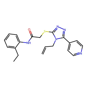 N-(2-ethylphenyl)-2-{[4-(prop-2-en-1-yl)-5-(pyridin-4-yl)-4H-1,2,4-triazol-3-yl]sulfanyl}acetamide structure