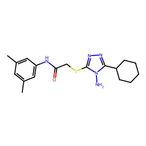 2-((4-amino-5-cyclohexyl-4H-1,2,4-triazol-3-yl)thio)-N-(3,5-dimethylphenyl)acetamide structure
