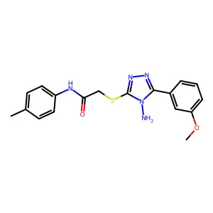 2-{[4-amino-5-(3-methoxyphenyl)-4H-1,2,4-triazol-3-yl]sulfanyl}-N-(4-methylphenyl)acetamide structure