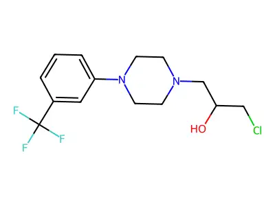 1-Chloro-3-{4-[3-(trifluoromethyl)phenyl]piperazino}-2-propanol structure
