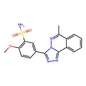 2-Methoxy-5-(6-methyl-[1,2,4]triazolo[3,4-a]phthalazin-3-yl)benzenesulfonamide structure
