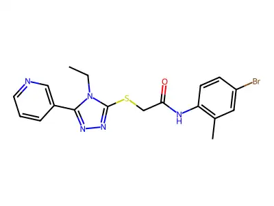 N-(4-BROMO-2-METHYLPHENYL)-2-{[4-ETHYL-5-(3-PYRIDINYL)-4H-1,2,4-TRIAZOL-3-YL]SULFANYL}ACETAMIDE structure