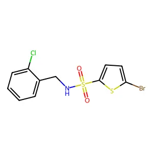 5-bromo-N-(2-chlorobenzyl)-2-thiophenesulfonamide structure