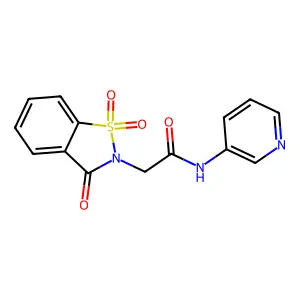2-(1,1-dioxido-3-oxo-1,2-benzisothiazol-2(3H)-yl)-N-3-pyridinylacetamide structure