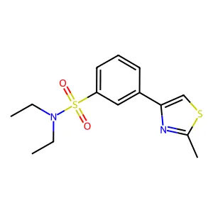 N,N-diethyl-3-(2-methyl-1,3-thiazol-4-yl)benzenesulfonamide structure