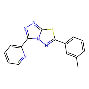 6-(3-Methylphenyl)-3-pyridin-2-yl-[1,2,4]triazolo[3,4-b][1,3,4]thiadiazole structure