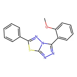 3-(2-Methoxyphenyl)-6-phenyl-[1,2,4]triazolo[3,4-b][1,3,4]thiadiazole structure