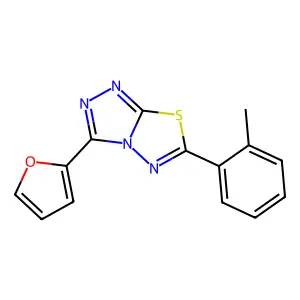3-(Furan-2-yl)-6-(2-methylphenyl)-[1,2,4]triazolo[3,4-b][1,3,4]thiadiazole structure