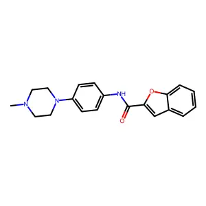 N-[4-(4-methylpiperazin-1-yl)phenyl]-1-benzofuran-2-carboxamide structure