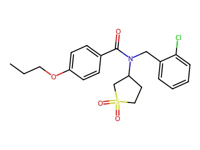N-(2-chlorobenzyl)-N-(1,1-dioxidotetrahydrothiophen-3-yl)-4-propoxybenzamide structure