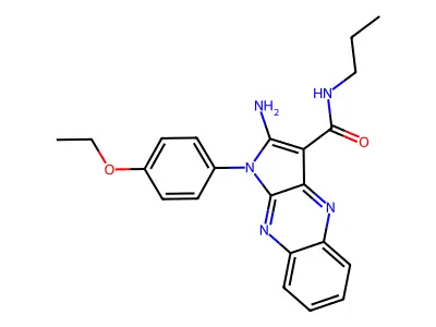 2-amino-1-(4-ethoxyphenyl)-N-propyl-1H-pyrrolo[2,3-b]quinoxaline-3-carboxamide structure