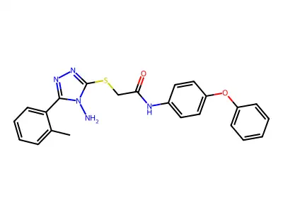 2-{[4-amino-5-(2-methylphenyl)-4H-1,2,4-triazol-3-yl]sulfanyl}-N-(4-phenoxyphenyl)acetamide structure