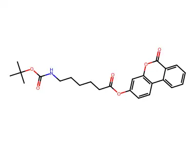 6-oxo-6H-benzo[c]chromen-3-yl 6-[(tert-butoxycarbonyl)amino]hexanoate structure