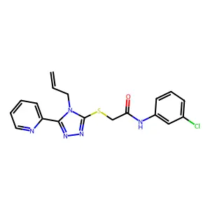 N-(3-chlorophenyl)-2-{[4-(prop-2-en-1-yl)-5-(pyridin-2-yl)-4H-1,2,4-triazol-3-yl]sulfanyl}acetamide structure