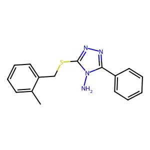 3-((2-Methylbenzyl)thio)-5-phenyl-4H-1,2,4-triazol-4-amine structure