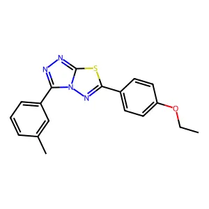 6-(4-Ethoxyphenyl)-3-(3-methylphenyl)-[1,2,4]triazolo[3,4-b][1,3,4]thiadiazole structure