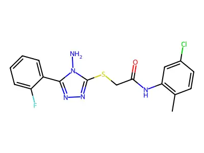 C17H15ClFN5OS structure