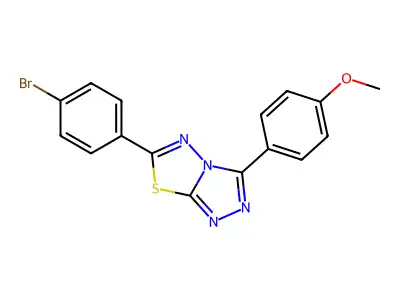 6-(4-Bromophenyl)-3-(4-methoxyphenyl)-[1,2,4]triazolo[3,4-b][1,3,4]thiadiazole structure