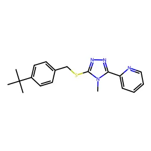 3-{[4-(Tert-butyl)phenyl]methylthio}-4-methyl-5-(2-pyridyl)-1,2,4-triazole structure