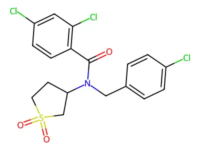 2,4-dichloro-N-(4-chlorobenzyl)-N-(1,1-dioxidotetrahydrothiophen-3-yl)benzamide structure