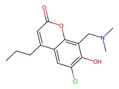 6-chloro-8-[(dimethylamino)methyl]-7-hydroxy-4-propyl-2H-chromen-2-one structure