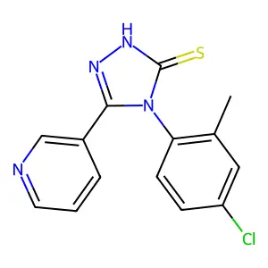 4-(4-chloro-2-methylphenyl)-5-(pyridin-3-yl)-4H-1,2,4-triazole-3-thiol structure