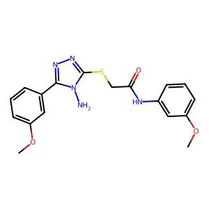 2-{[4-amino-5-(3-methoxyphenyl)-4H-1,2,4-triazol-3-yl]sulfanyl}-N-(3-methoxyphenyl)acetamide structure
