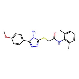 2-{[4-amino-5-(4-methoxyphenyl)-4H-1,2,4-triazol-3-yl]sulfanyl}-N-(2,6-dimethylphenyl)acetamide structure