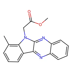 Methyl 2-(4-methylindolo[2,3-b]quinoxalin-5-yl)acetate structure