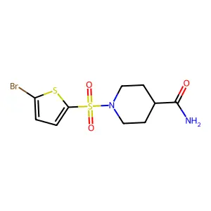 1-[(5-Bromo-2-thienyl)sulfonyl]-4-piperidinecarboxamide structure