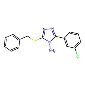 5-(3-Chlorophenyl)-3-(phenylmethylthio)-1,2,4-triazole-4-ylamine structure