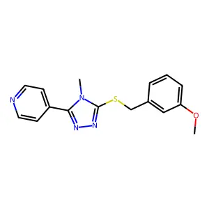 4-[5-(3-Methoxy-benzylsulfanyl)-4-methyl-4H-[1,2,4]triazol-3-yl]-pyridine structure