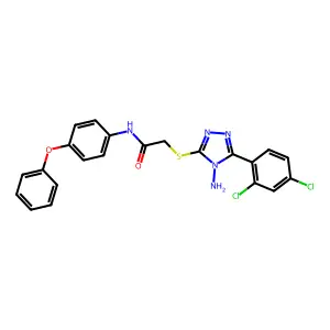 2-{[4-amino-5-(2,4-dichlorophenyl)-4H-1,2,4-triazol-3-yl]sulfanyl}-N-(4-phenoxyphenyl)acetamide structure