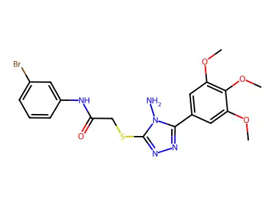 C19H20BrN5O4S structure