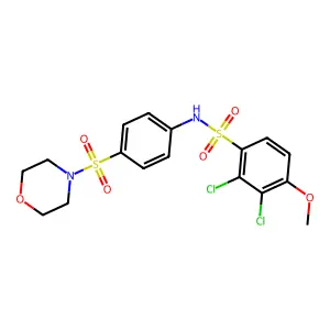 2,3-dichloro-4-methoxy-N-(4-morpholin-4-ylsulfonylphenyl)benzenesulfonamide structure
