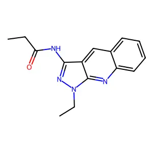 N-(1-ethylpyrazolo[3,4-b]quinolin-3-yl)propanamide structure