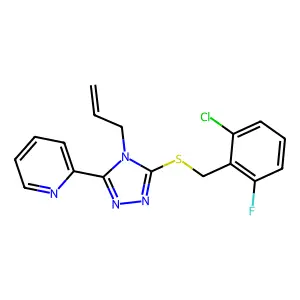 2-(4-Allyl-5-((2-chloro-6-fluorobenzyl)thio)-4H-1,2,4-triazol-3-YL)pyridine structure