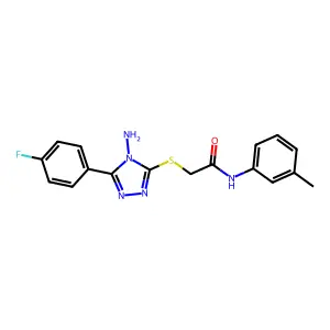 2-{[4-amino-5-(4-fluorophenyl)-4H-1,2,4-triazol-3-yl]sulfanyl}-N-(3-methylphenyl)acetamide structure