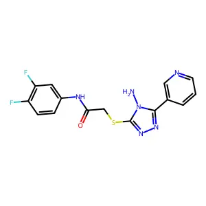 2-{[4-amino-5-(pyridin-3-yl)-4H-1,2,4-triazol-3-yl]sulfanyl}-N-(3,4-difluorophenyl)acetamide structure