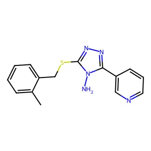 3-((2-Methylbenzyl)thio)-5-(3-pyridinyl)-4H-1,2,4-triazol-4-amine structure