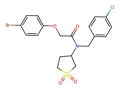 C19H19BrClNO4S structure