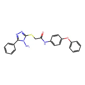 2-((4-amino-5-phenyl-4H-1,2,4-triazol-3-yl)thio)-N-(4-phenoxyphenyl)acetamide structure